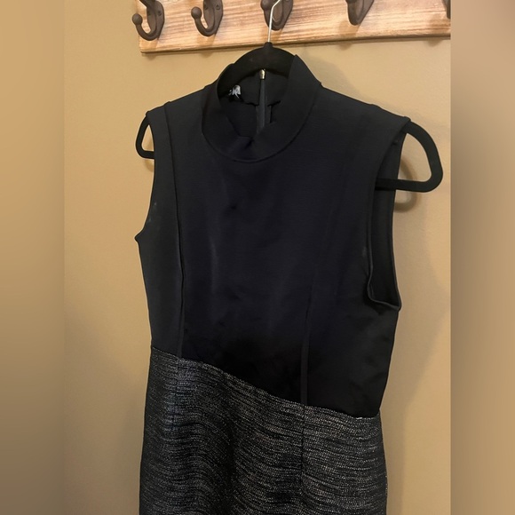 Lafayette 148 Indra Knit Combo Sleeveless Wool Blend Dress Size Medium - Picture 5 of 9